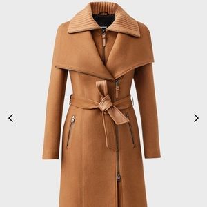 Mackage Nori wool belted wrap coat Small